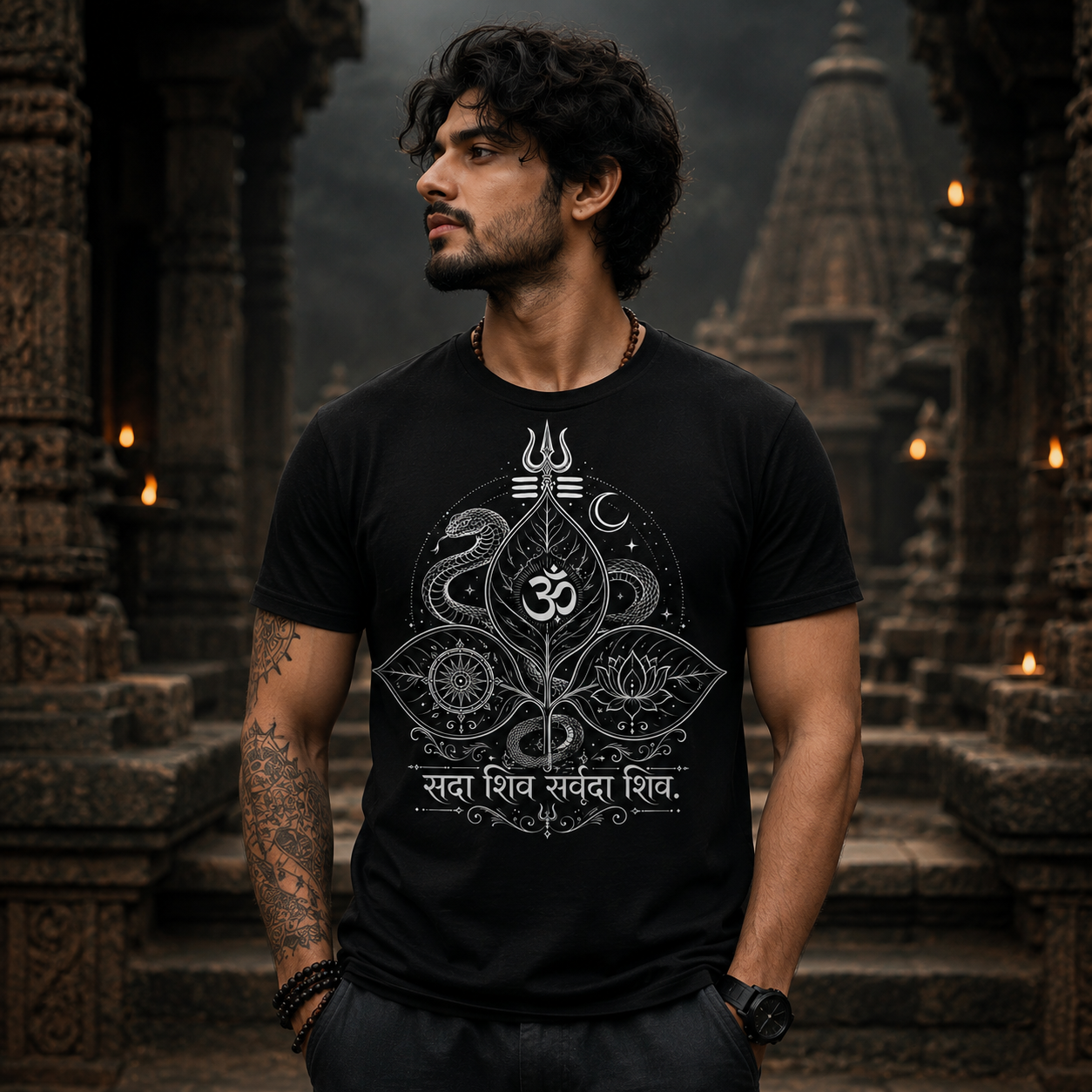Sada Shiv Sarvada Shiv Unisex Graphic Standard Crew T-Shirt