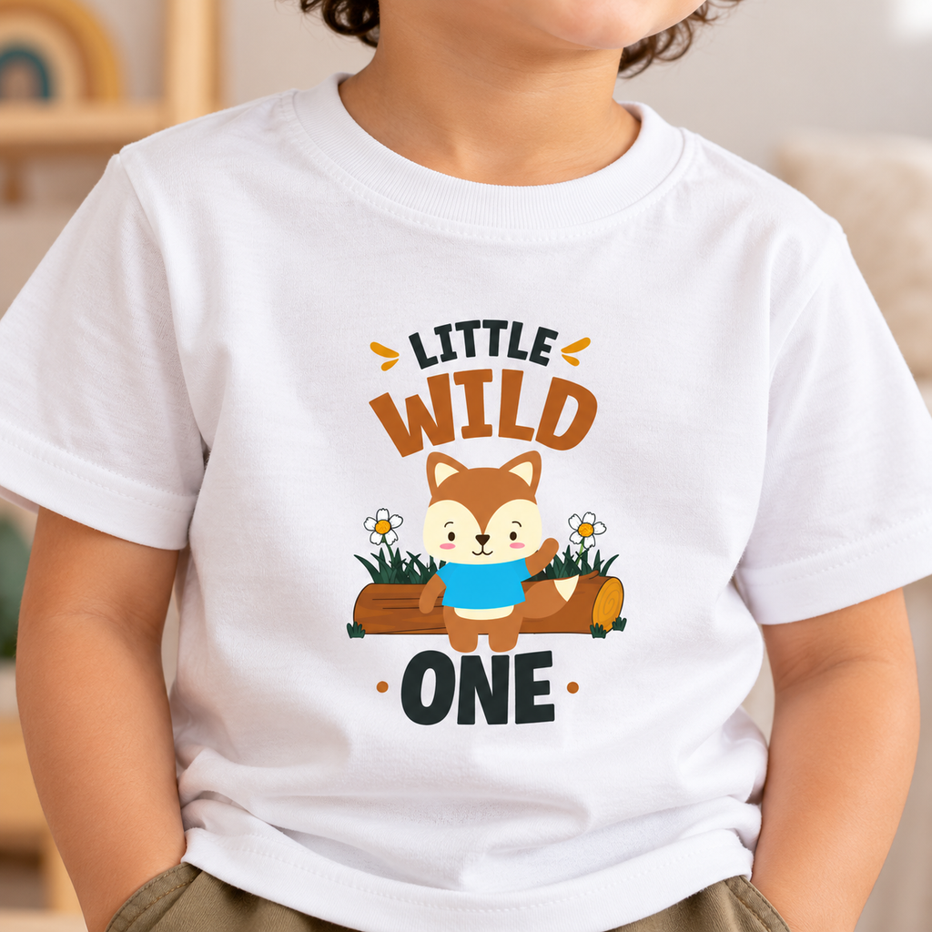 Little Wild One – Kids’ Fox Graphic T-Shirt | Moosaru