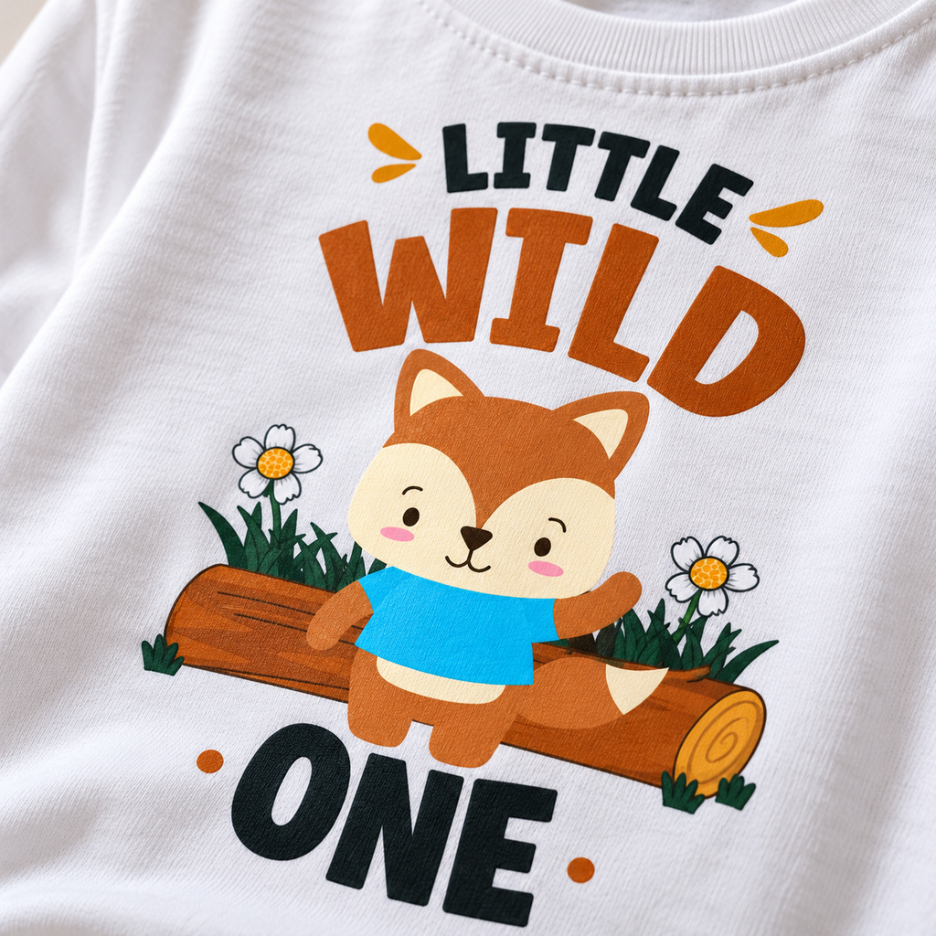 Little Wild One – Kids’ Fox Graphic T-Shirt | Moosaru