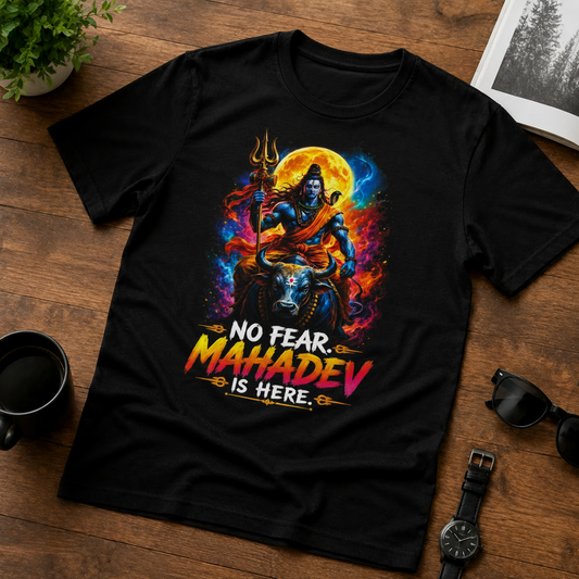 No Fear. Mahadev Is Here Unisex Basic T-Shirt