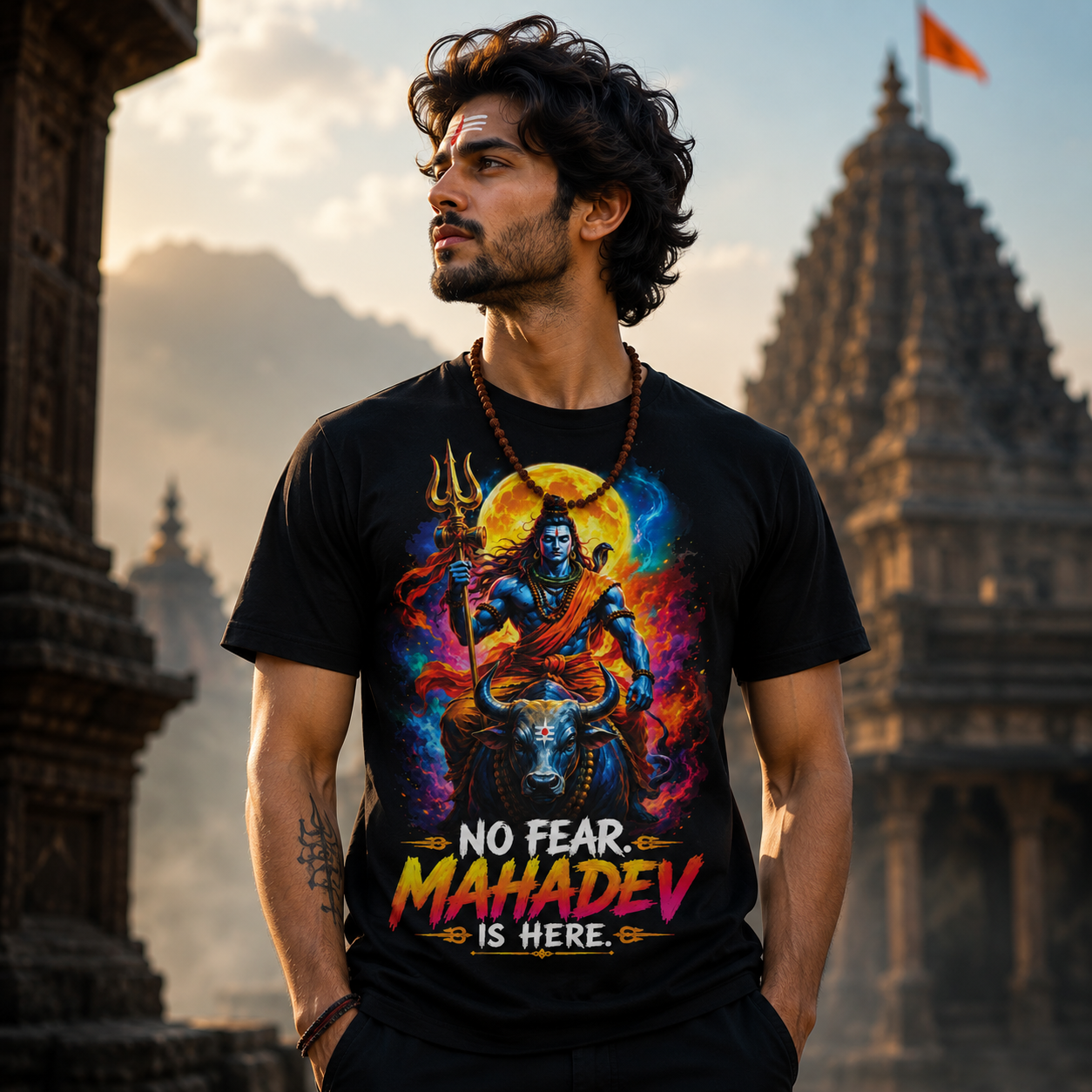 No Fear. Mahadev Is Here Unisex Basic T-Shirt