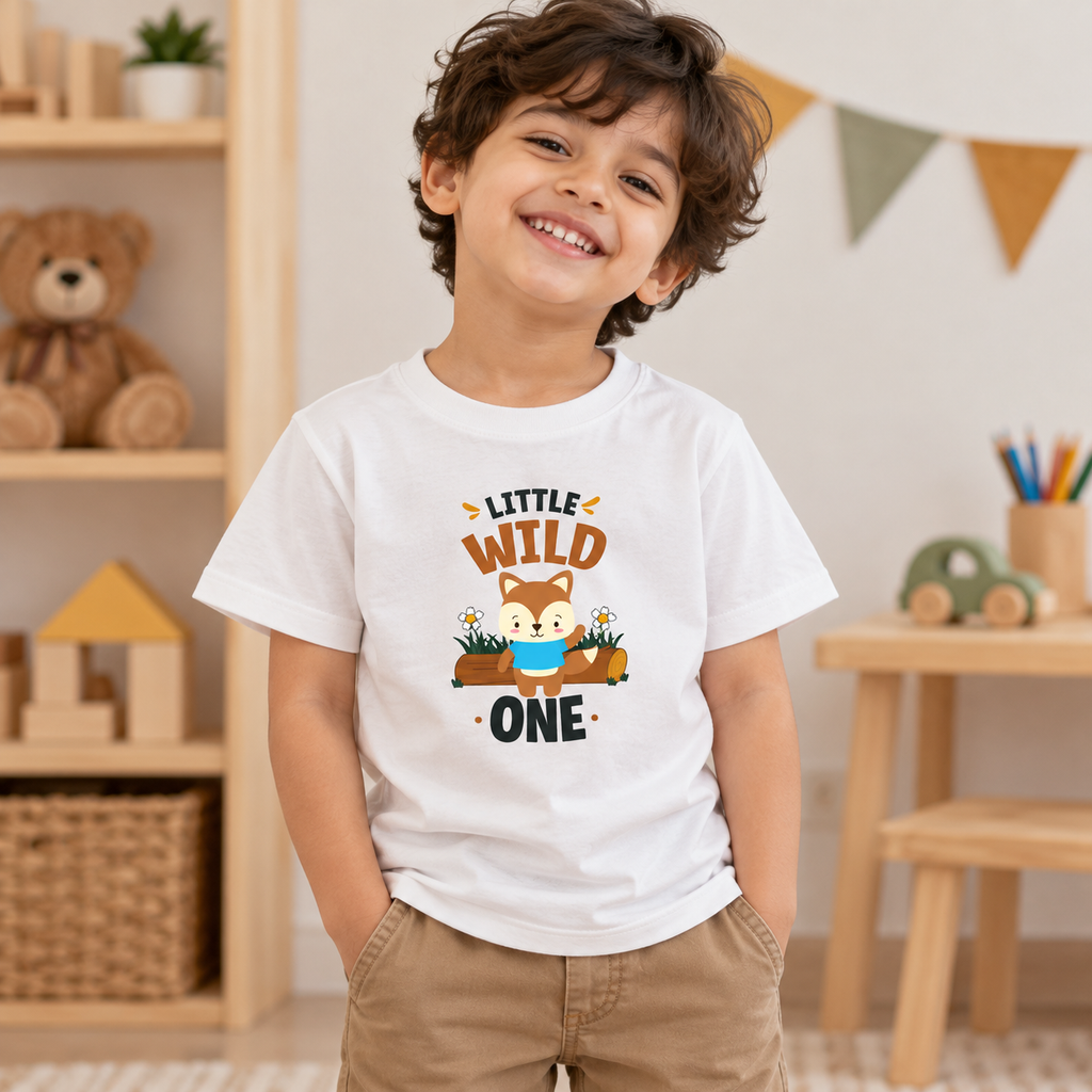 Little Wild One – Kids’ Fox Graphic T-Shirt | Moosaru