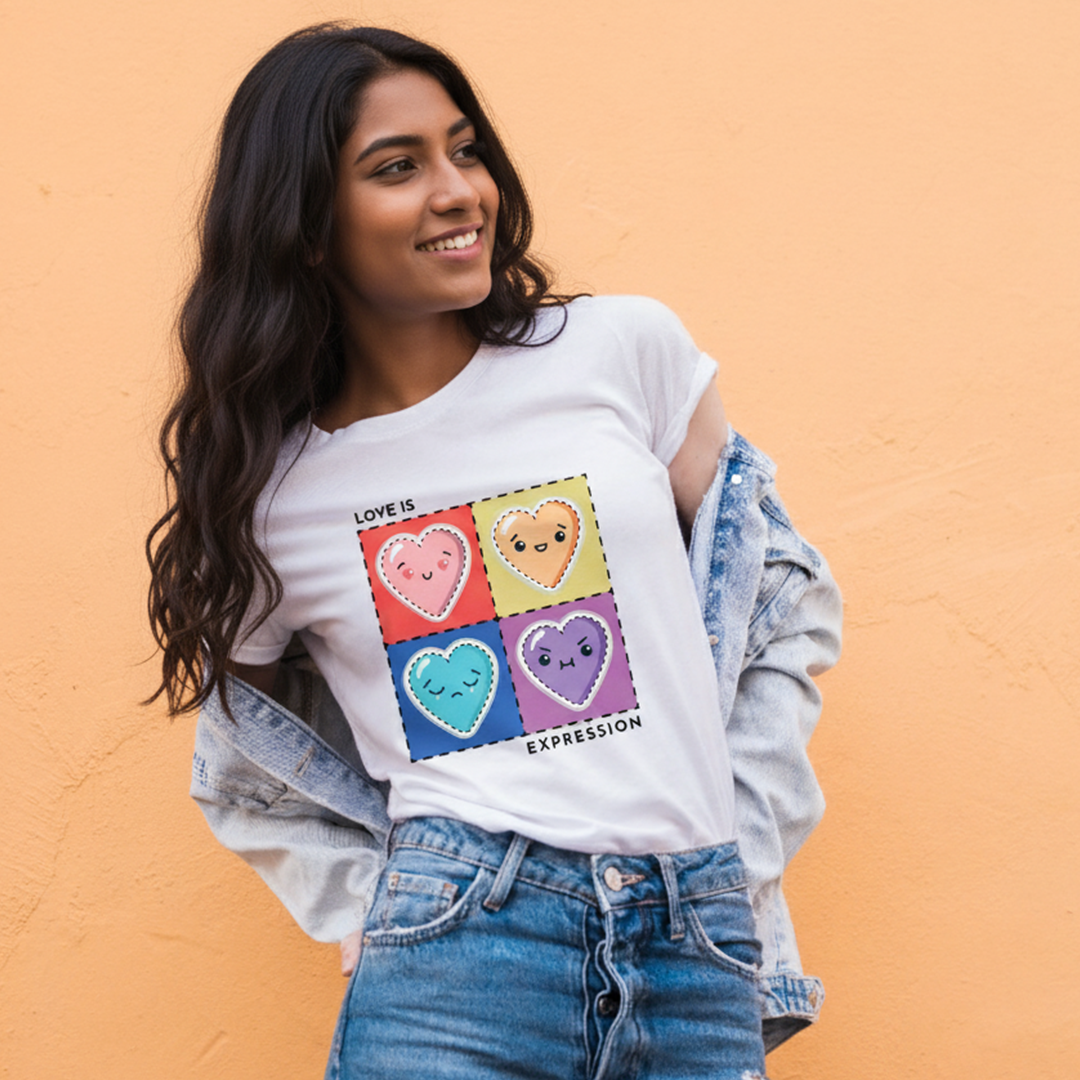 Love Is Expression Unisex Graphic Basic T-Shirt