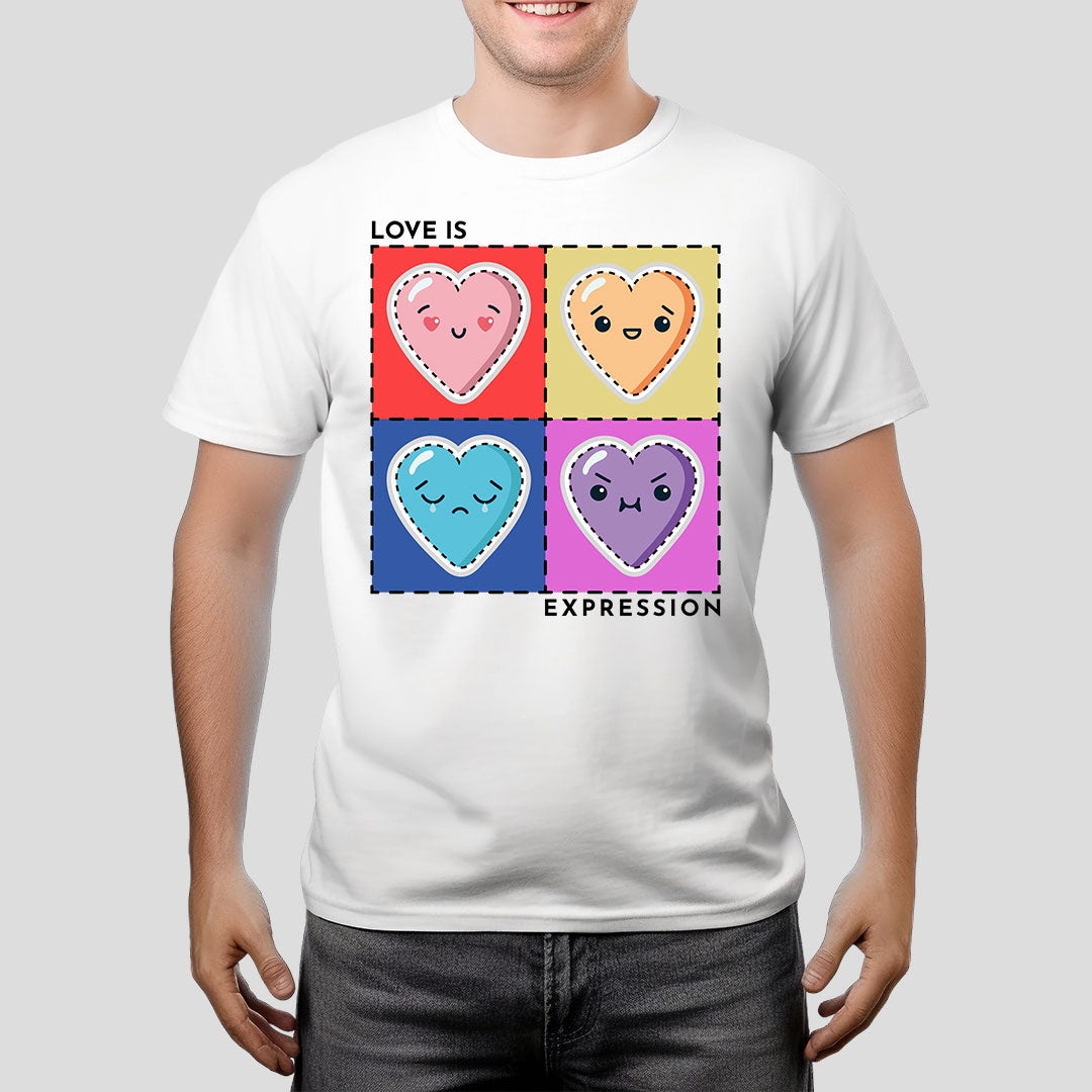 Love Is Expression Unisex Graphic Basic T-Shirt